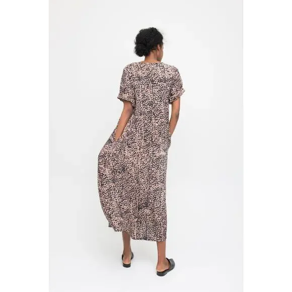Osei Duro Nonna Maxi Dress Snake Bite XL Hand Dyed Belted Oversized Pockets Boho - Picture 3 of 15